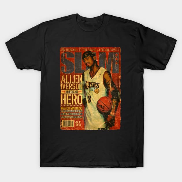 ALLEN IVERSON HERO T-Shirt by Basket@Cover